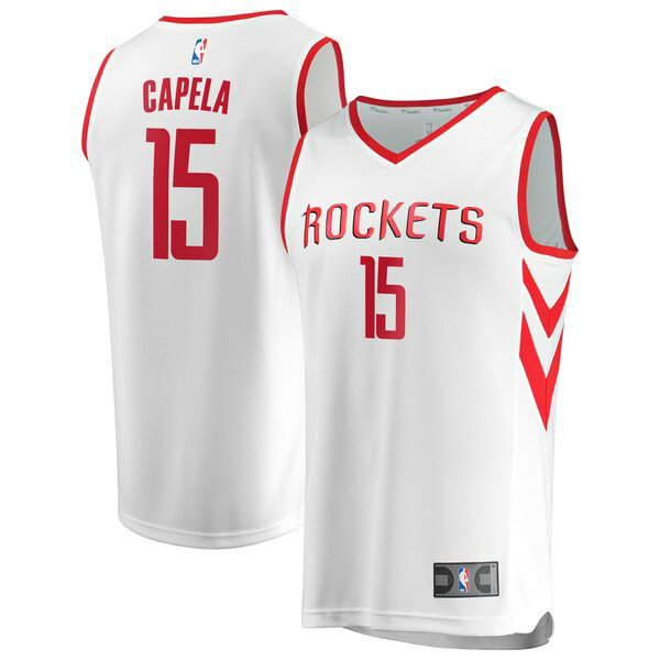 Maillot Houston Rockets Homme Clint Capela 15 Association Edition Blanc